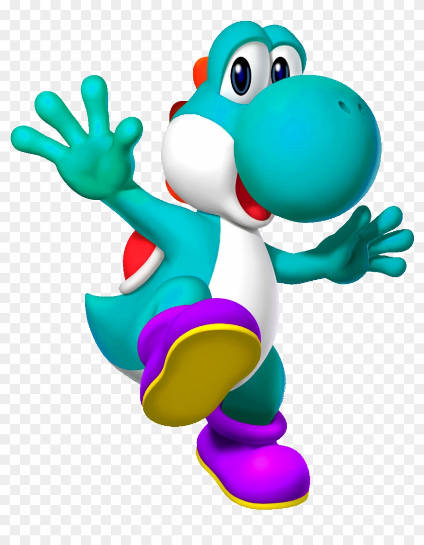 Light Blue Yoshi - Yoshi Mario Clipart #488811