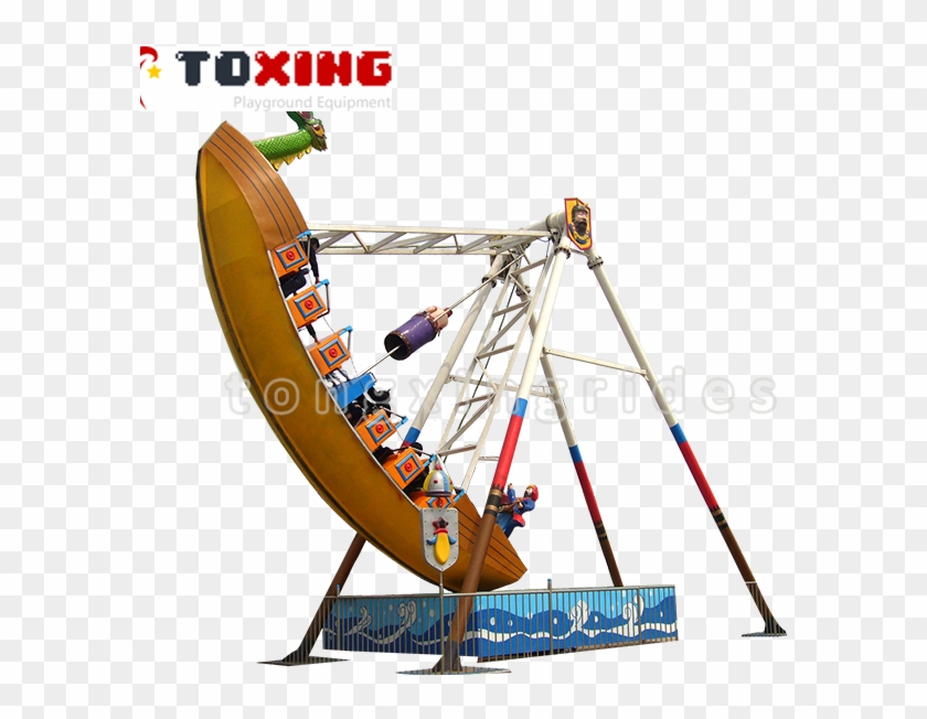 Amusement Park Rides Kids Outdoor Pirate Ship Viking - Swings In Amusement Park Clipart #488901