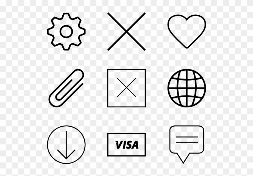 Ios7 Set Lined - Phone Email Icon Png Clipart #489454