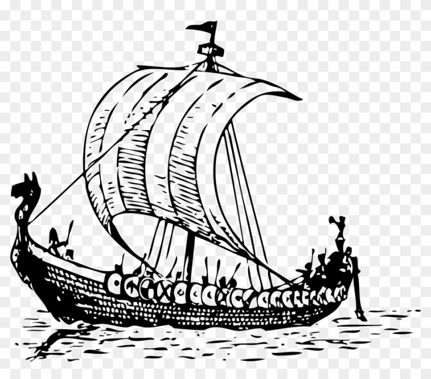 Viking Ship Clipart, Vector Clip Art Online, Royalty - Viking Ship Clip Art - Png Download