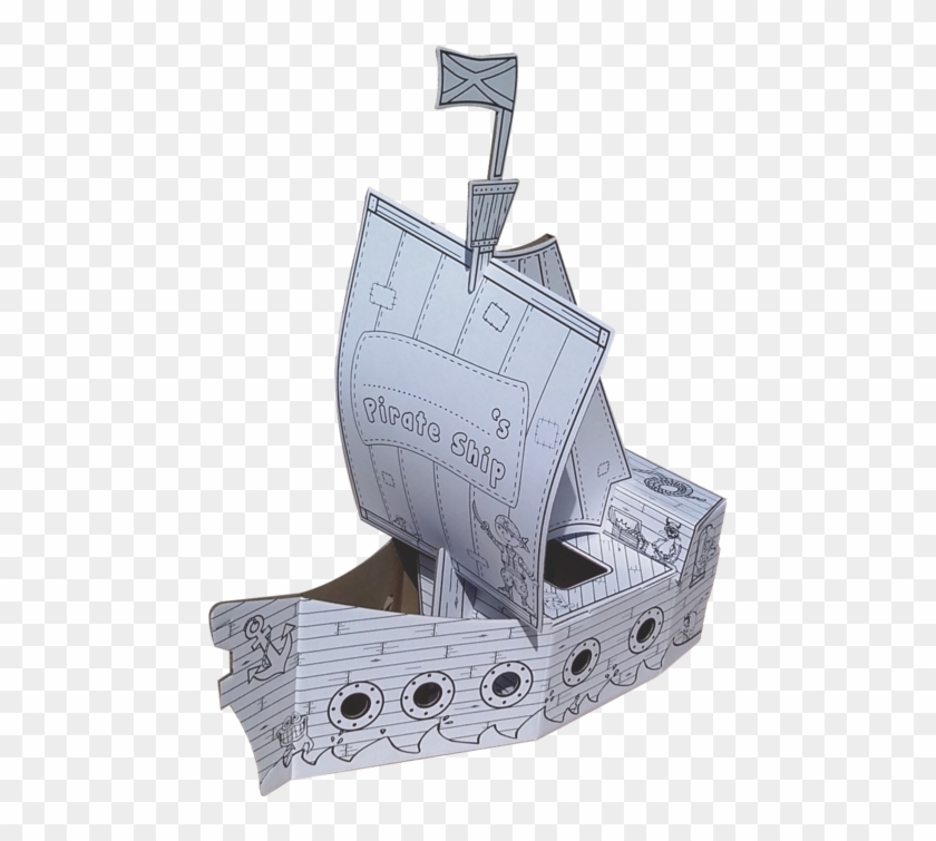 Crafty Colour In Pirate Ship By Black Peppa - Sail Clipart #489730
