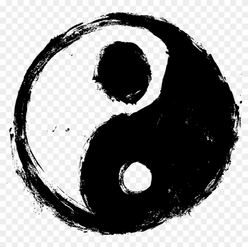 Png File Size - Yin And Yang Symbol Png Clipart