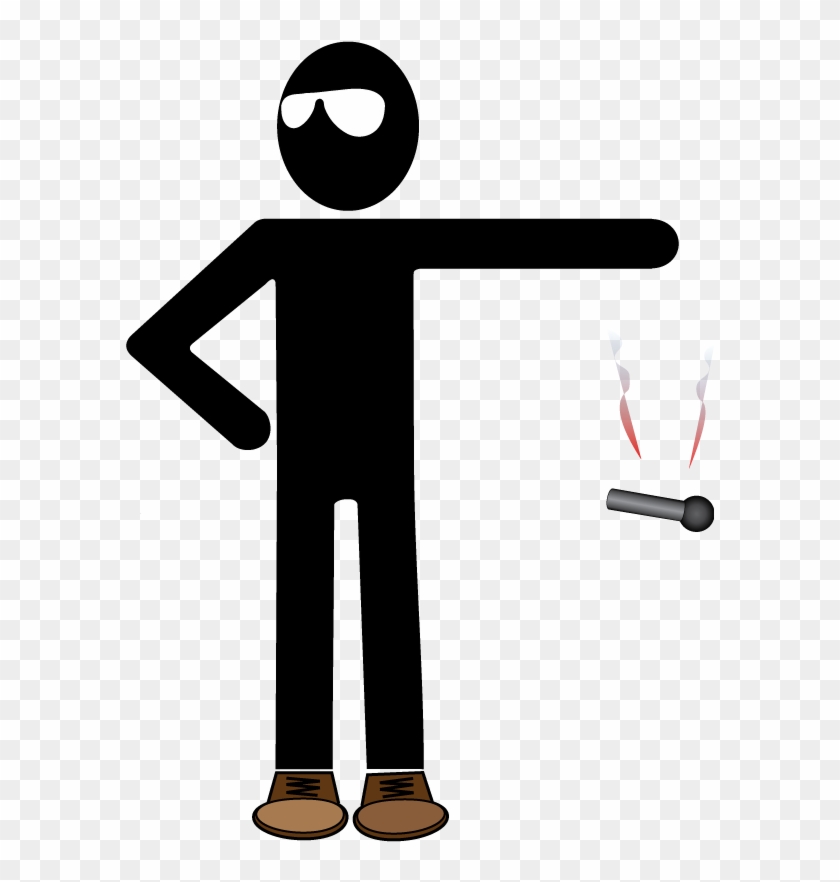 Stick Man Drops The Mic - Mic Drop Transparent Clipart #4800340