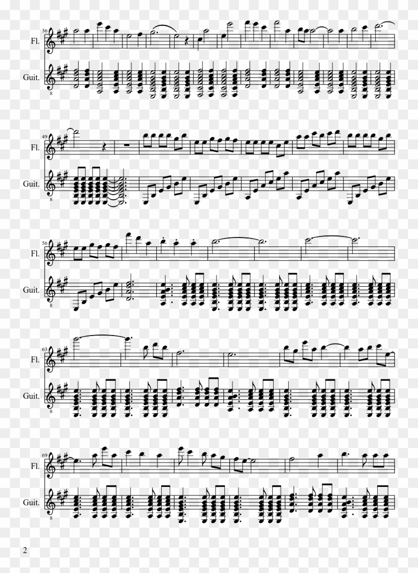 For Tifa Sheet Music 2 Of 3 Pages - Minecraft Clarinet Sheet Music Clipart #4800675