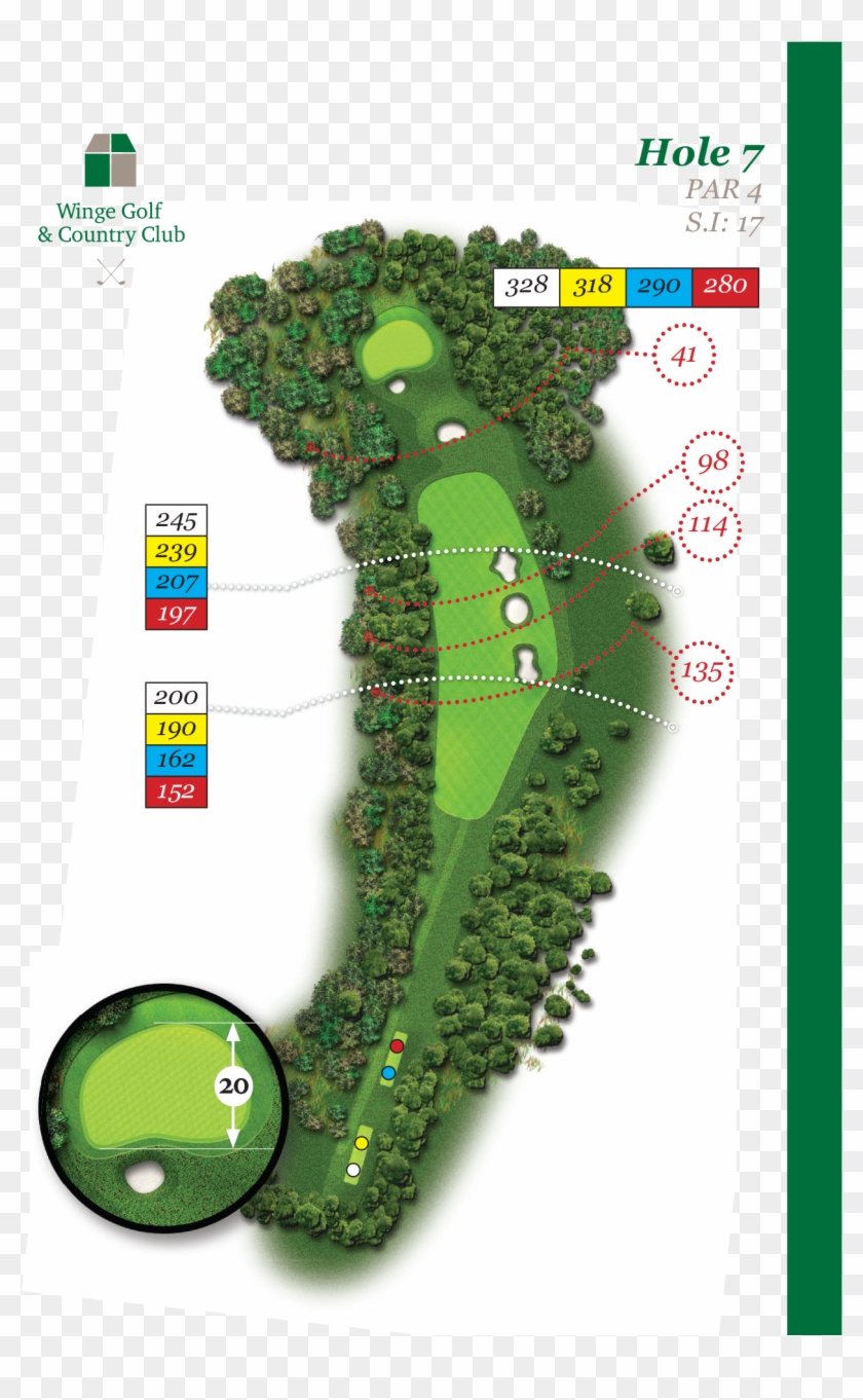 Hole 7 Par 4 328m Clipart