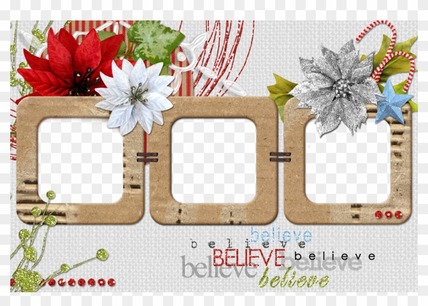 Christmas Collage Frame - กรอบ รูป หลาย ช่อง น่า รัก Clipart #4801117