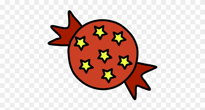 Hard Candy, Star Wrapper, Red, Png Clipart #4801312