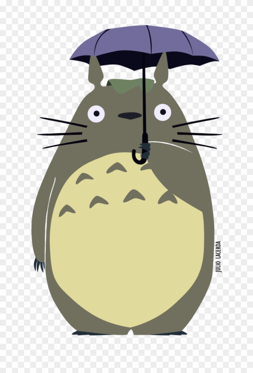 Asian Wave - Totoro With Umbrella Clipart