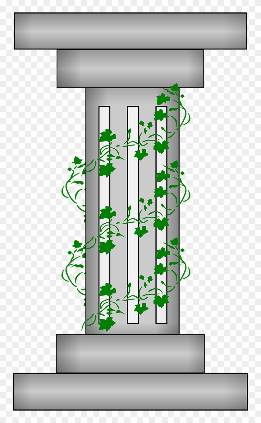 Pillar Column Vine Greek Roman Png Image - Art Design On Pillars Clipart
