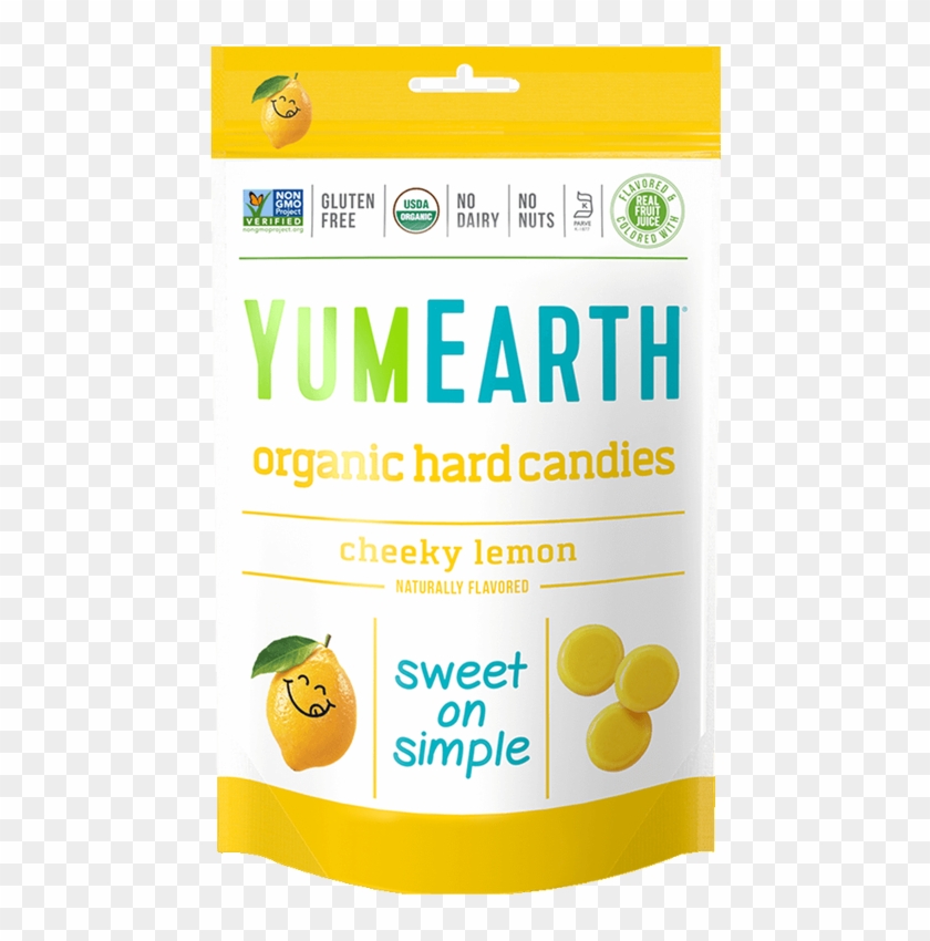 Hard Candy Yumearth Lemon Organic - Fruit Clipart #4802071
