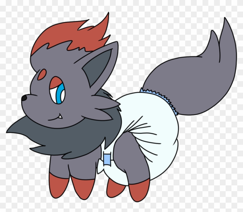 [ink, By Mewzy148] Zorua Diapee - Cartoon Clipart #4802123