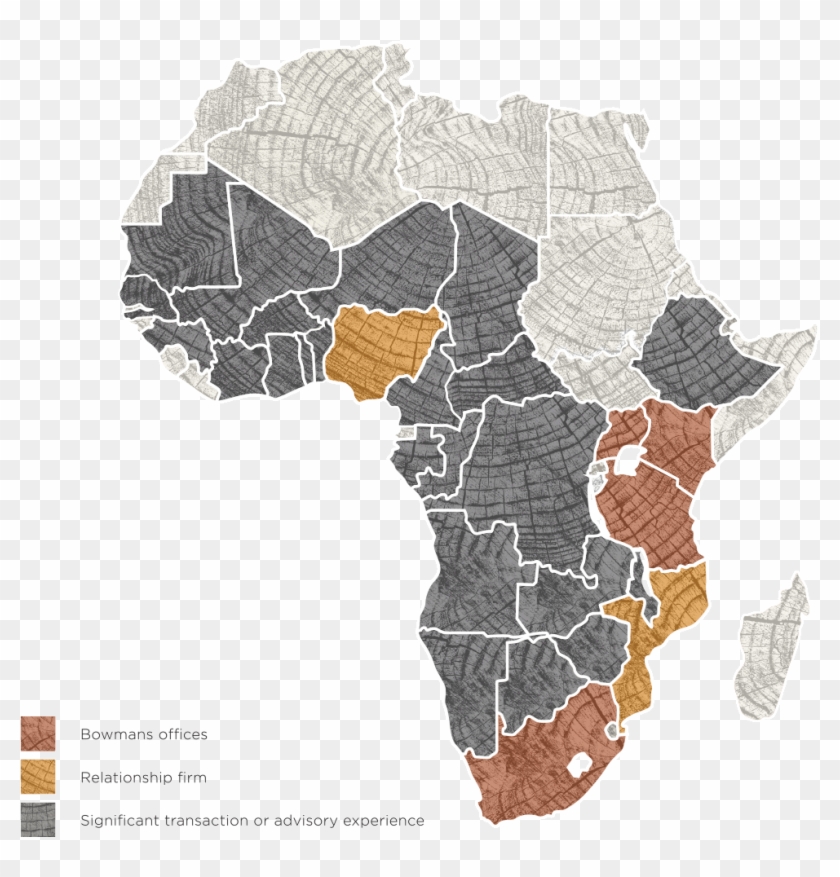Bowmans Africa Map - Sub Saharan Africa Horn Of Africa Clipart