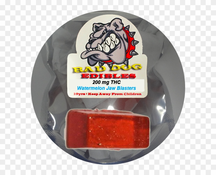 Bad Dog Edibles 200mg Thc Watermelon Jaw Blasters Hard - Graffiti Character Bulldog Clipart #4802262
