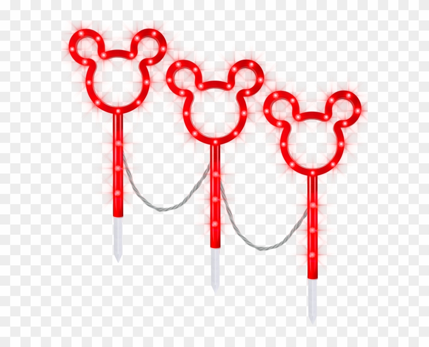Mickey Mouse Colormorphingâ„¢ Led Pathway Stakes Clipart