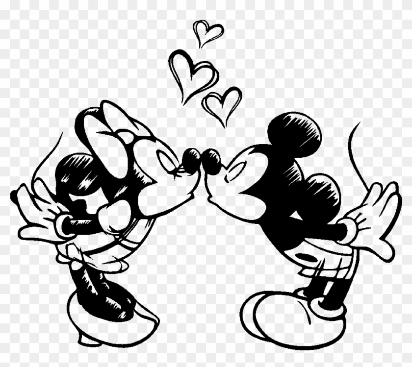 Minnie Donald Duck Sketch Cartoon Wedding Transprent - Mickey And Minnie Mouse Sketch Clipart