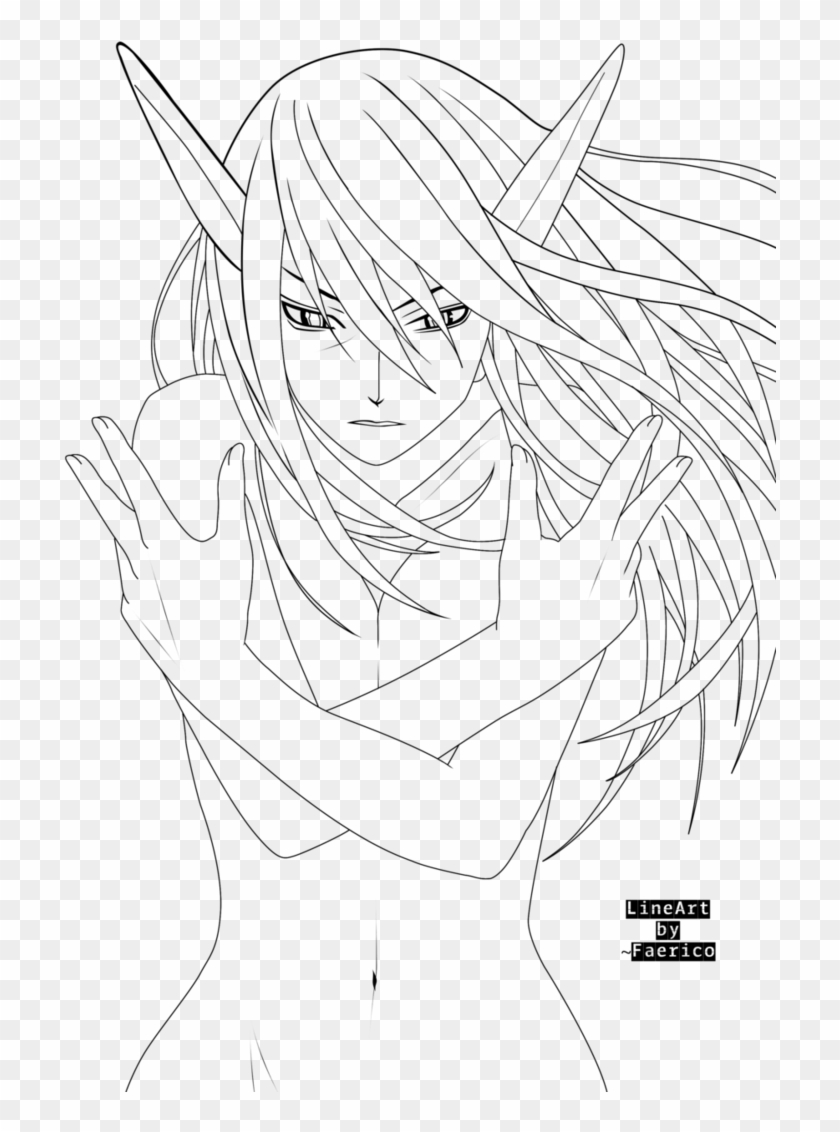 Elfen Lied Coloring Pages 5 By Michael - Elfen Lied Para Colorear Clipart #4803756