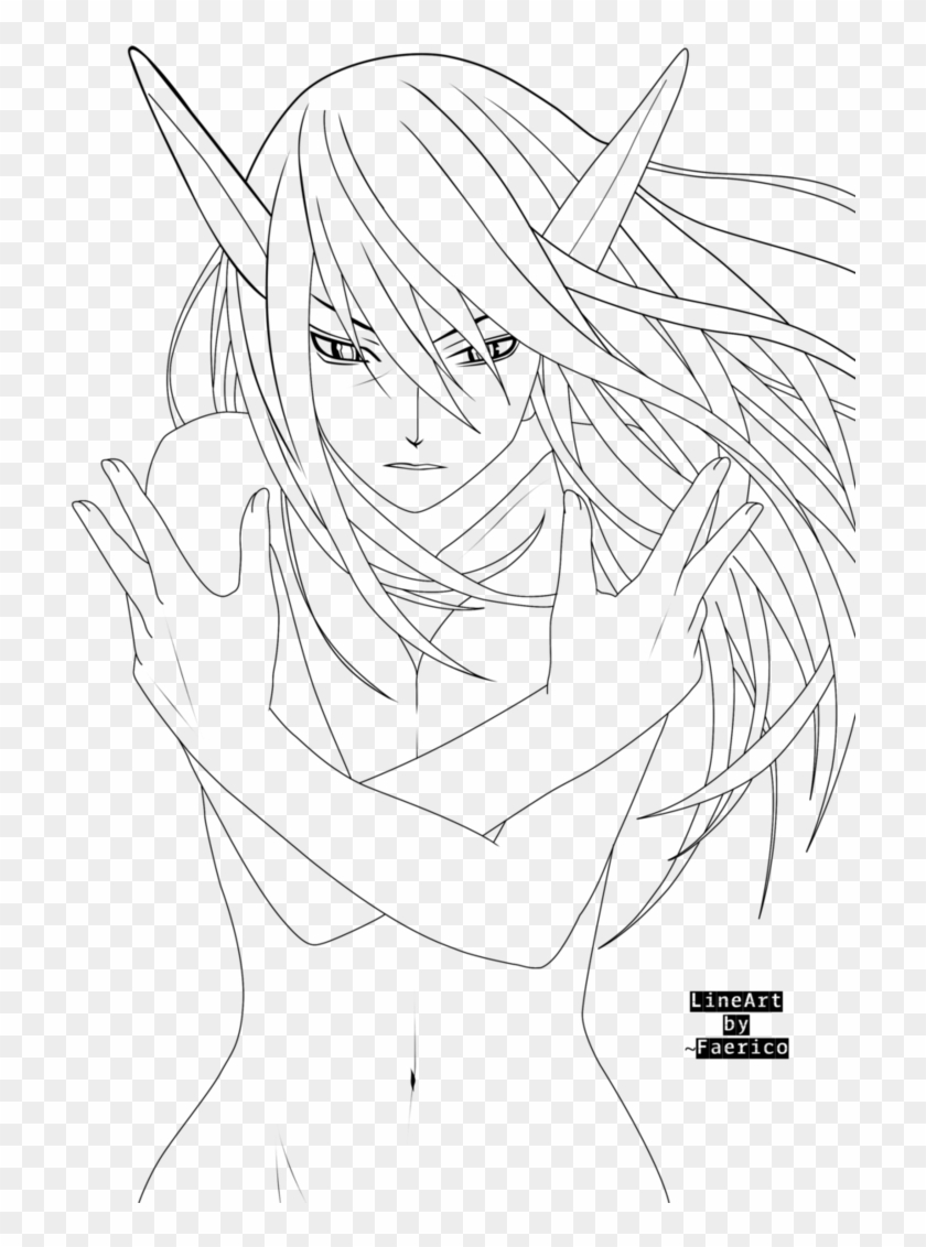 Elfen Lied Coloring Pages 5 By Michael - Elfen Lied Para Colorear Clipart
