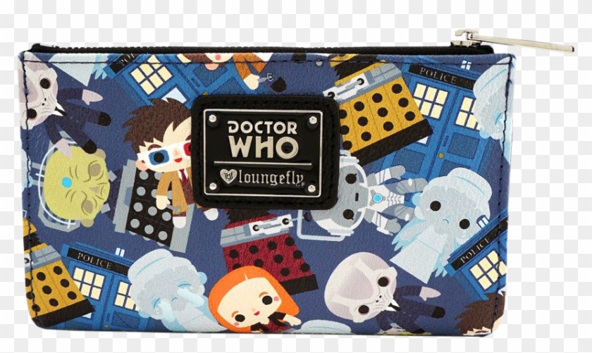 Chibi Print 6” Faux Leather Bifold Wallet - Wristlet Clipart