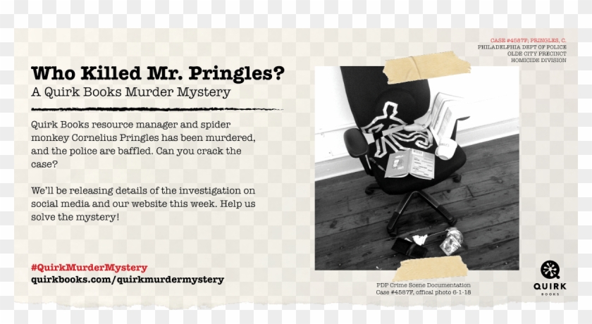 Quirk Staff Member And Spider Monkey Cornelius Pringles - Quirk Books Clipart