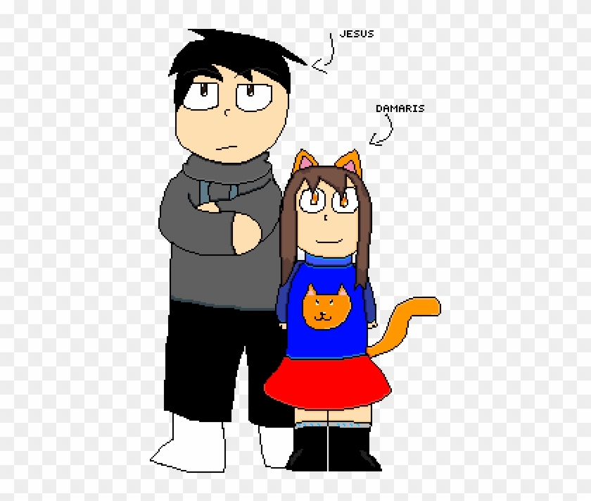 Damaris Y Jesus - Cartoon Clipart #4805041