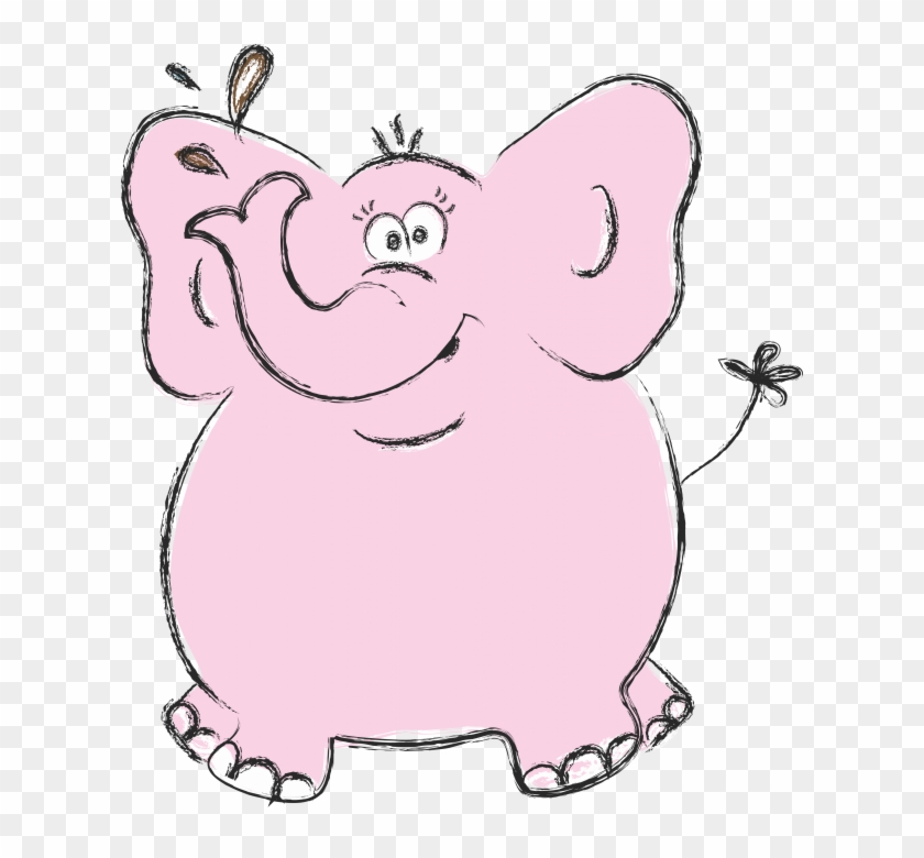 Get Free Customised Handpainted Tees By Pink Elephant - Cartoon Clipart #4805946