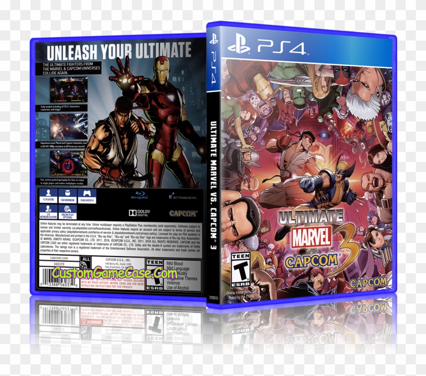 Ultimate Marvel Vs Capcom - Marvel Vs Capcom Cover Ps4 Clipart