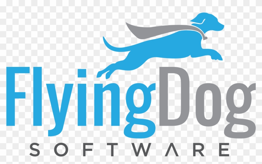 Flying Dog Software Logo - Graphic Design Clipart