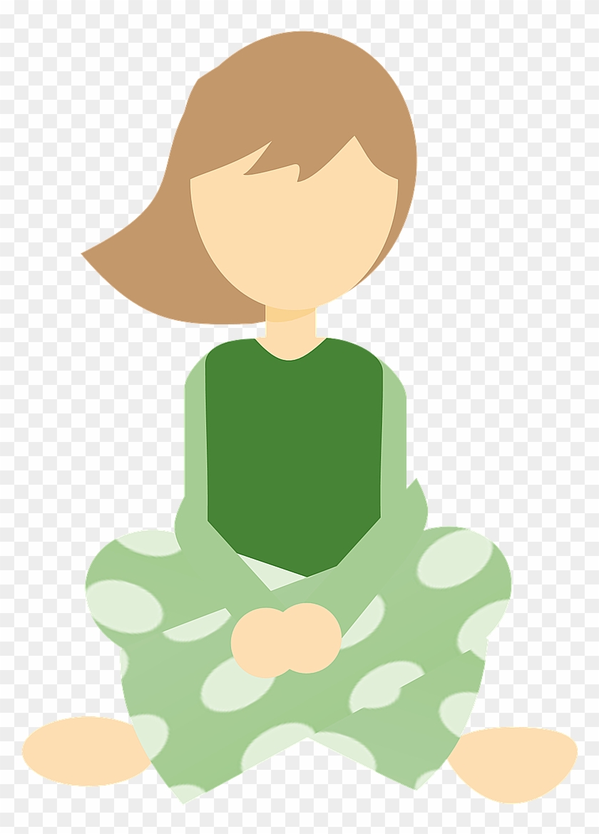 No More Baby Pajamas - Cross Legged Sitting Cartoon Clipart #4806611