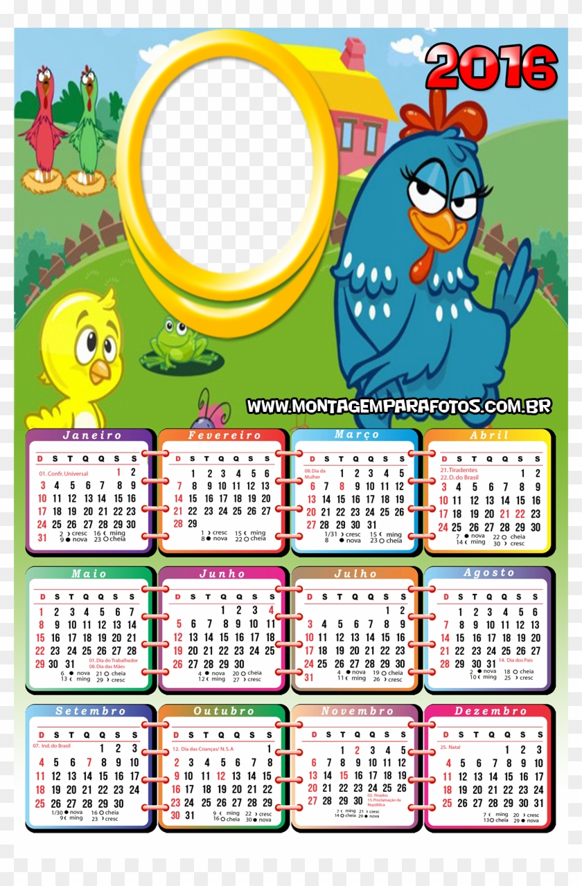 Galinha Pintadinha - Molduras Para Menino Calendário 2019 Clipart #4807633