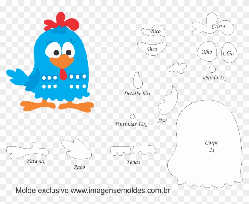 Foami Moldes De La Gallina Pintadita Clipart
