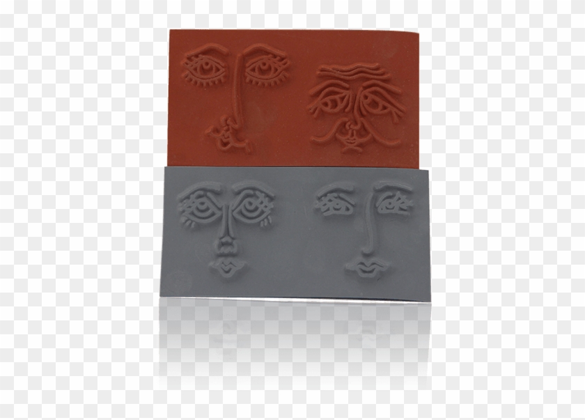 Fun Faces Rubber Stamps 4 Images - Carving Clipart