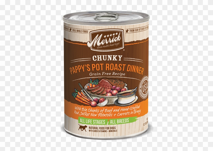 Merrick Chunky Pappy's Pot Roast Dinner With Beef - Merrick Limited Edition Dog Food Clipart #4808428