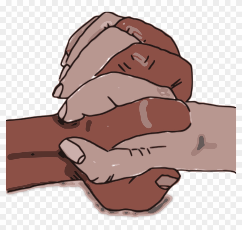 Brown And Pink Hands Together, Race Solidarity, Illustration - Tolerance Clipart - Png Download #4808923