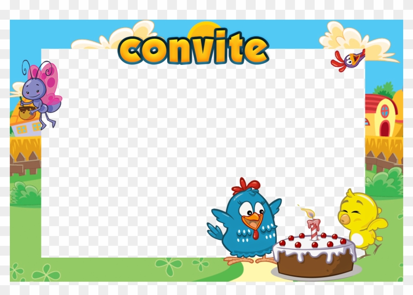 Segue Então Um Convite Em Fundo Transparente Da Galinha - Galinha Pintadinha E Sua Turma Vetor Clipart