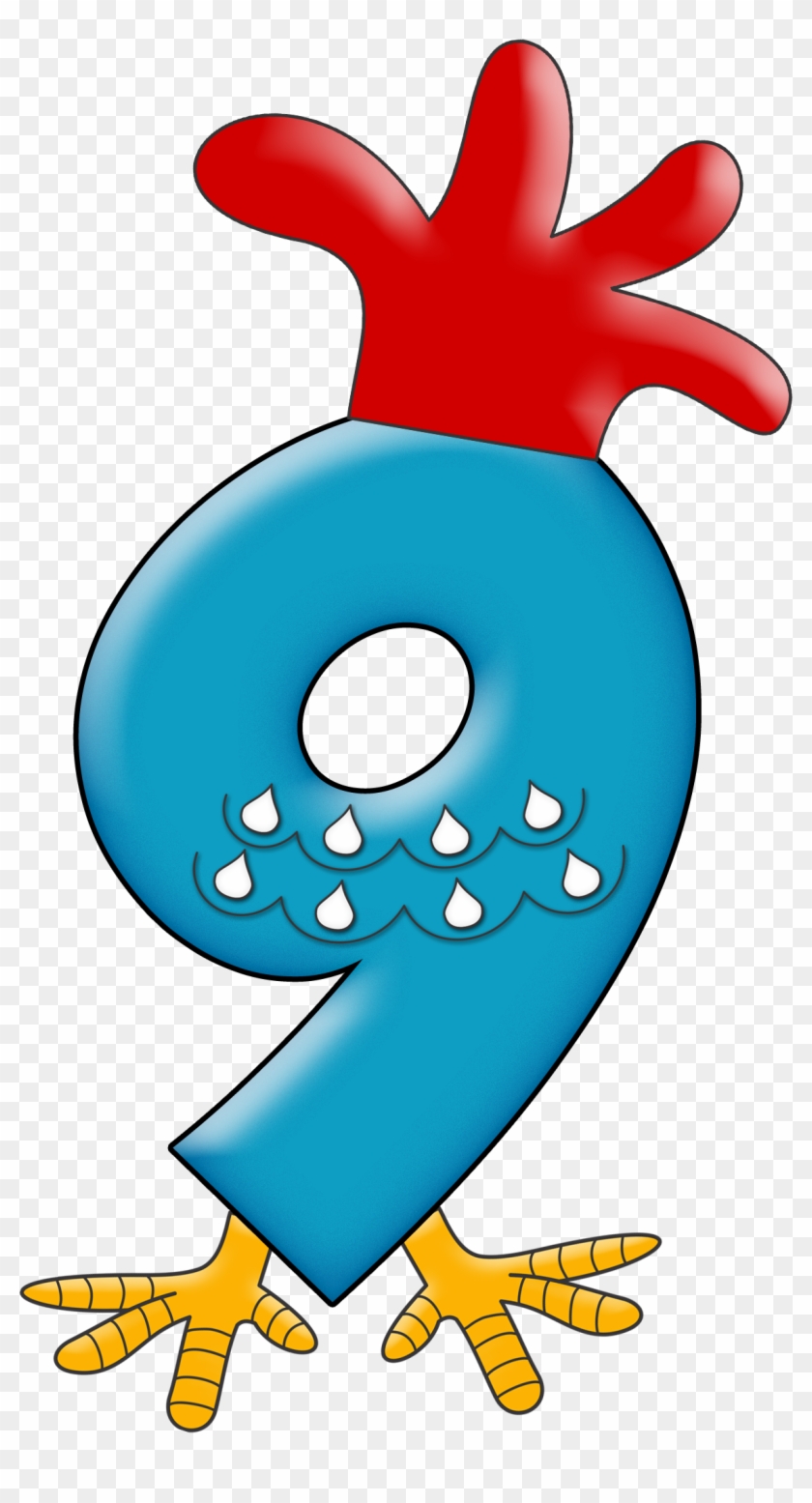 9 - Numero Galinha Pintadinha Png Clipart #4809418