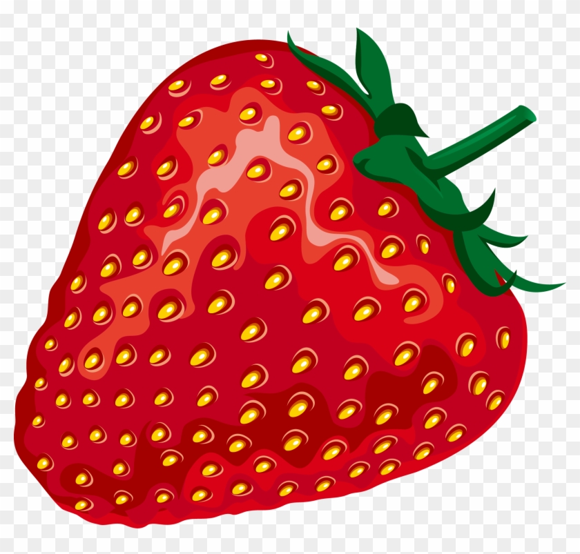 Strawberries Clip Free Library Red Huge - Strawberry Fruit Vector - Png Download