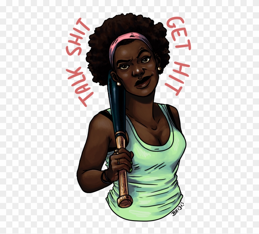 Hey Uh, I Was In The Mood To Draw Some Baddass Gals - Afro Draw Black Girl Clipart