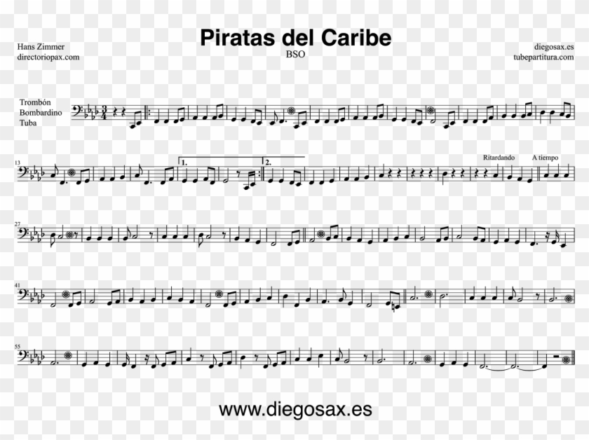 Tubepartitura Piratas Del Caribe De Hans Zimmer De - Kyteman Sorry Sheet Music Clipart