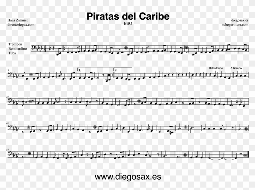 Tubepartitura Piratas Del Caribe De Hans Zimmer De - Kyteman Sorry Sheet Music Clipart #4812280