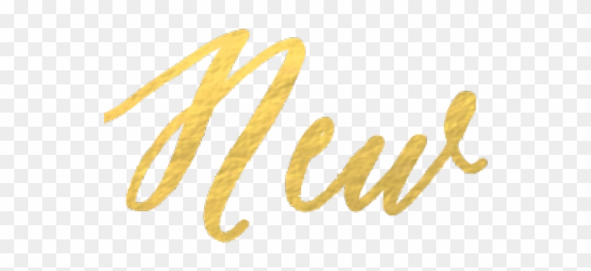 Happy New Year Clipart Gold - Calligraphy - Png Download