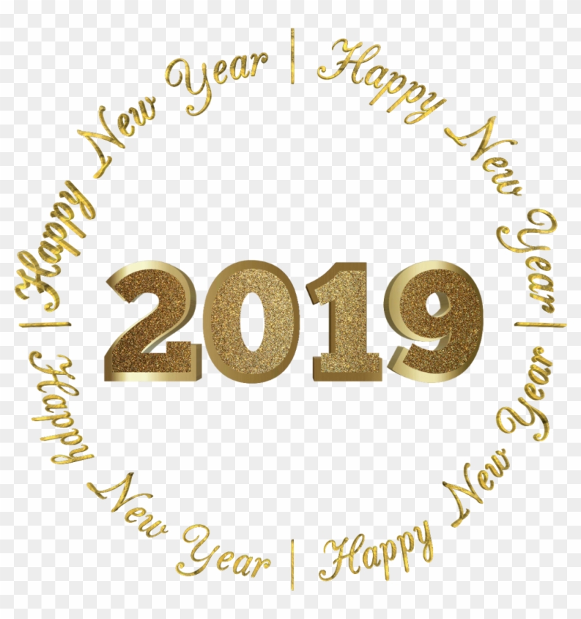 #happynewyear #happy2019 #2019 #gold #golden #dourado - Happy New Year Dourado 2019 Clipart #4813220