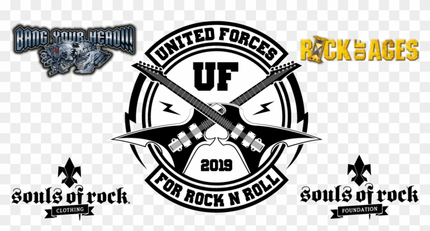 Bang Your Head, Rock Of Ages, Souls Of Rock Clothing - Emblem Clipart