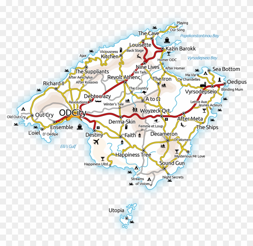 Elli's Island - Map Clipart #4813860