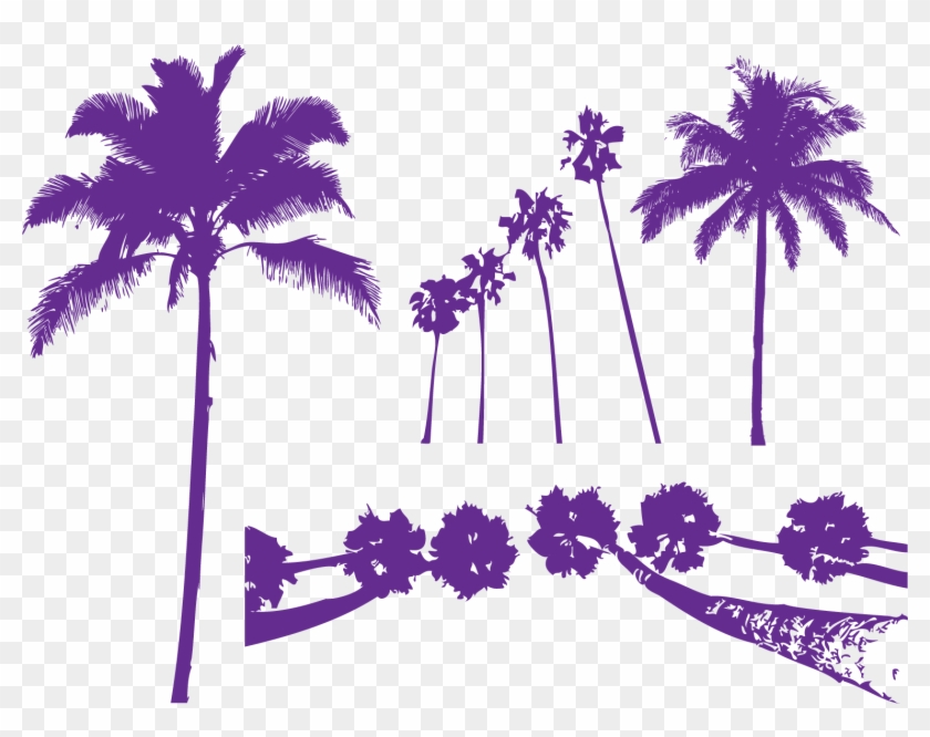 Areca Palm Tree Purple Arecaceae - Palm Trees Clipart #4814448