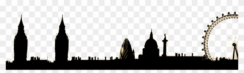 London Skyline Bg Footer - London Skyline Silhouette Png Clipart #4815878