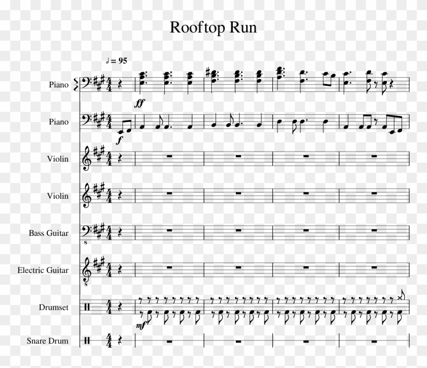 Rooftop Run Sheet Music 1 Of 34 Pages - Rosalina's Observatory Clarinet Sheet Music Clipart