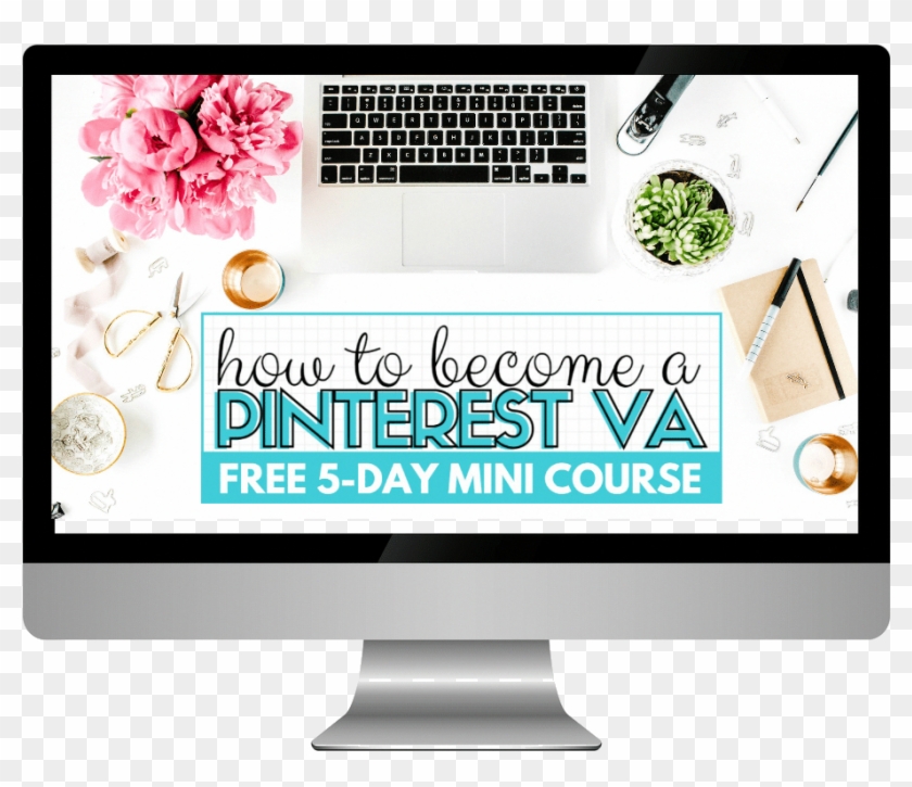 How To Find More Clients - Flat Lay Laptop Flowers Clipart