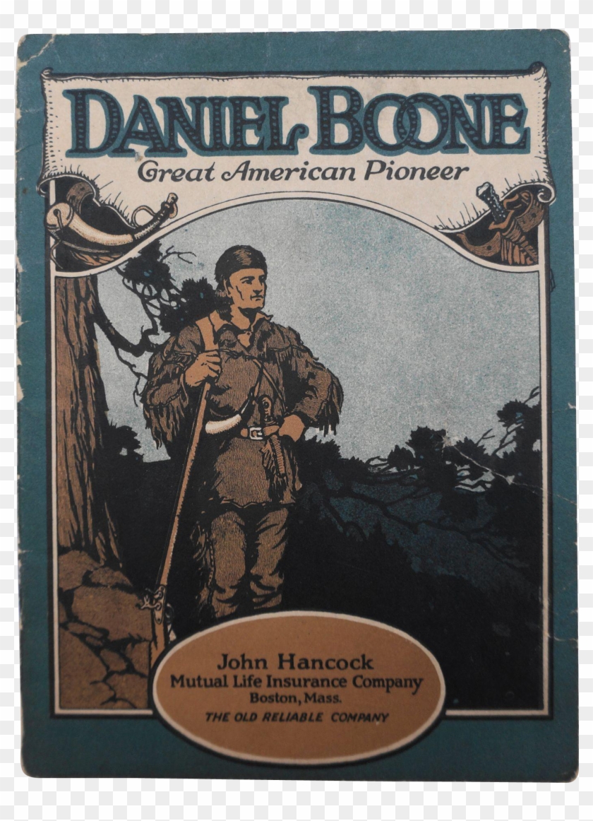 Daniel Boone Great American Pioneer Biographical Booklet - Vintage Advertisement Clipart