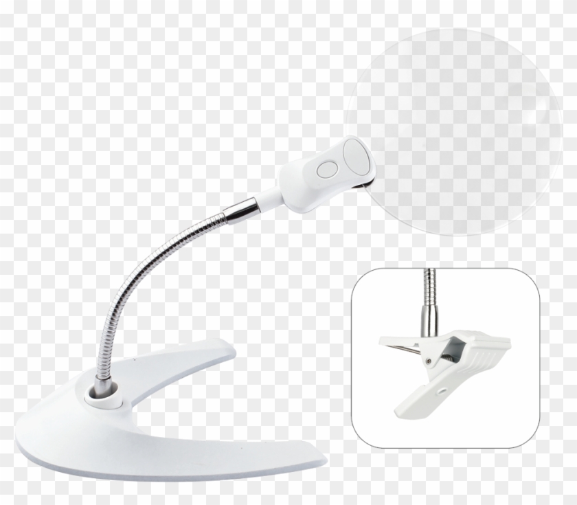 5-inch Led Magnifier With Clip And Stand - Headphones - Png Download #4818860
