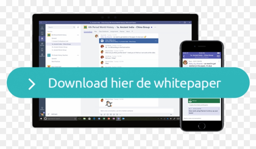 Download De Whitepaper 'microsoft Teams' Of Contacteer - Microsoft Teams For Education Clipart